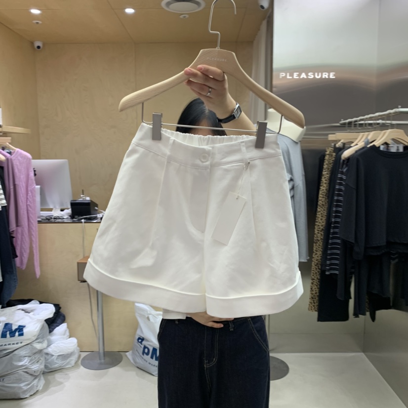 PLEASURE韓國代購㊣女士新款休閑25秋冬熱賣真品短褲不含腰帶PLEASURE短褲圖色1