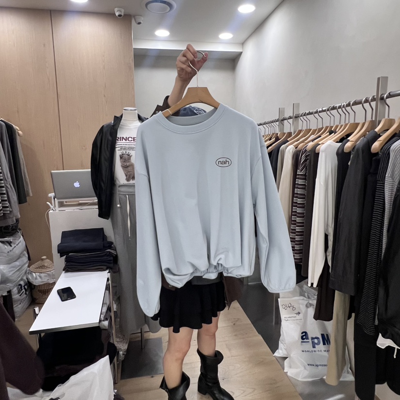 VILLABUTTON韓國代購㊣女裝新款人氣時尚休閑真品25秋冬衛衣VILLABUTTON衛衣圖色2