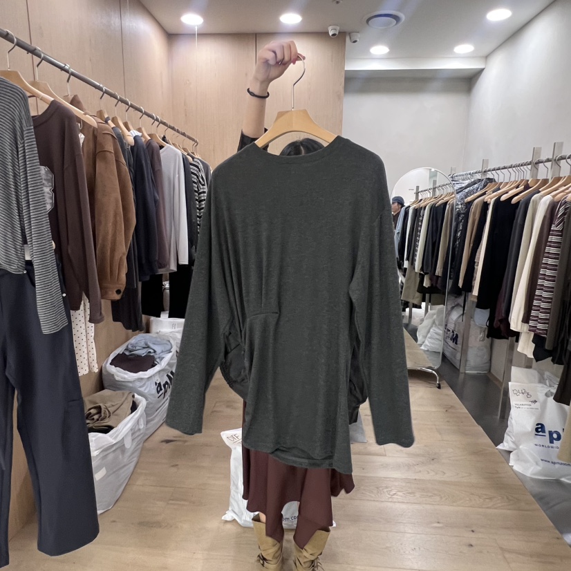 VILLABUTTON韓國直郵㊣女裝新品推薦25秋冬人氣休閑長袖T恤VILLABUTTON長袖T恤圖色3