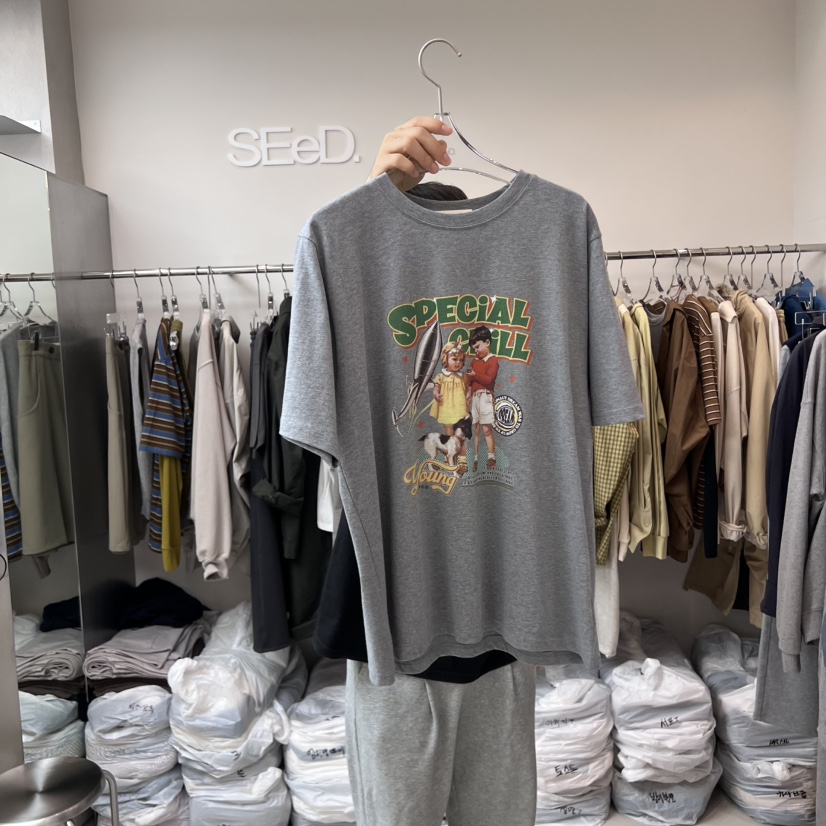 LEESEED-A東大門㊣實拍女裝新品真品職業25秋冬時尚休閑T恤SEeD/LEESEEDT恤圖色2