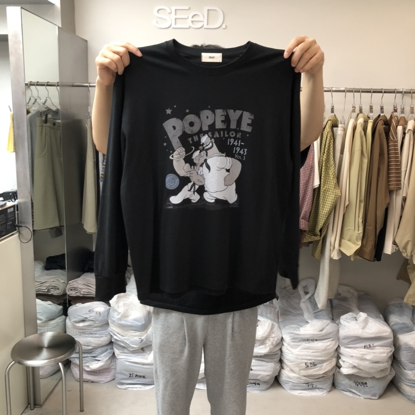 LEESEED-A東大門㊣代購女裝新款時尚25秋冬職業真品長袖T恤SEeD/LEESEED長袖T恤圖色2