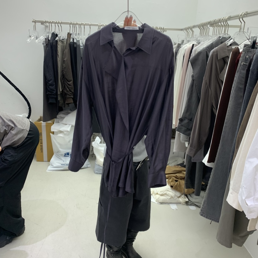 PADO東大門㊣直郵女士新款時尚推薦人氣休閑職業連衣裙含腰繩PADO連衣裙圖色2