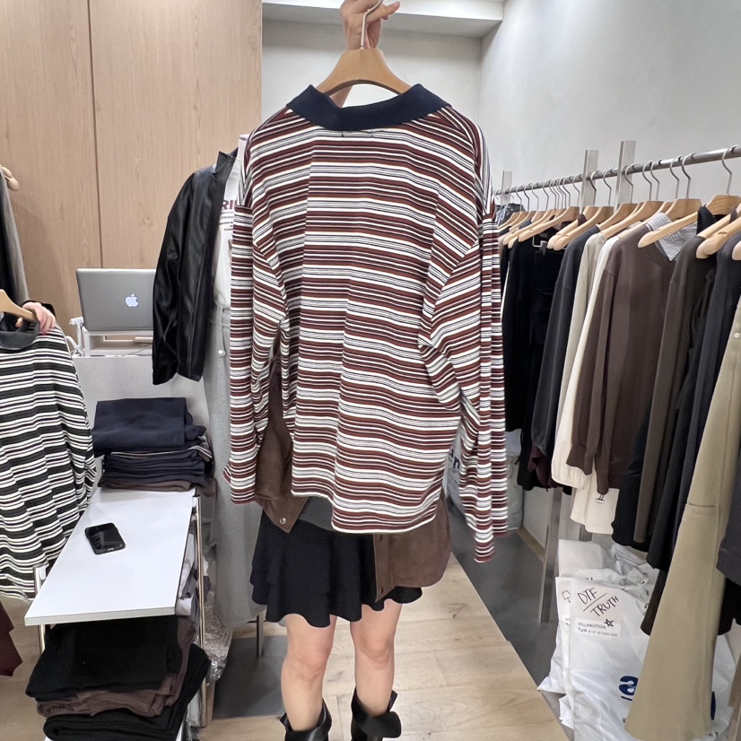 VILLABUTTON東大門㊣實拍女裝新品推薦熱賣人氣真品長袖T恤VILLABUTTON長袖T恤