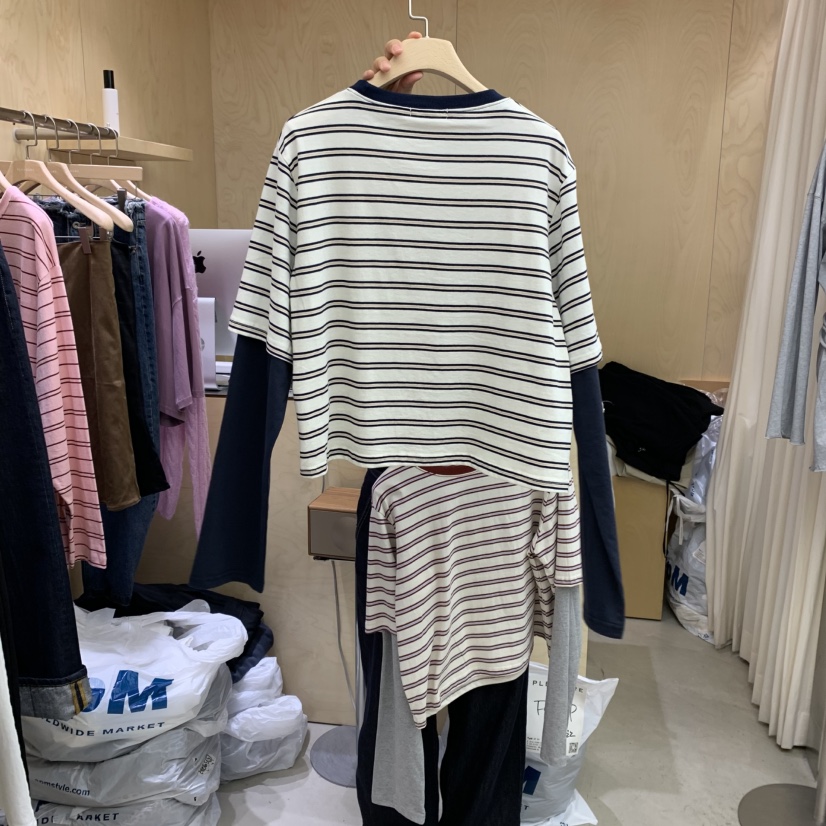 PLEASURE東大門㊣直郵女裝新品推薦休閑25秋冬職業真品長袖T恤PLEASURE長袖T恤