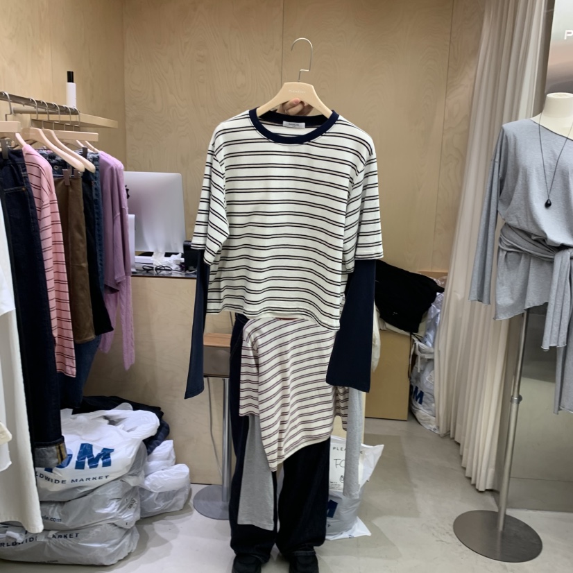 PLEASURE東大門㊣直郵女裝新品推薦休閑25秋冬職業真品長袖T恤PLEASURE長袖T恤圖色2