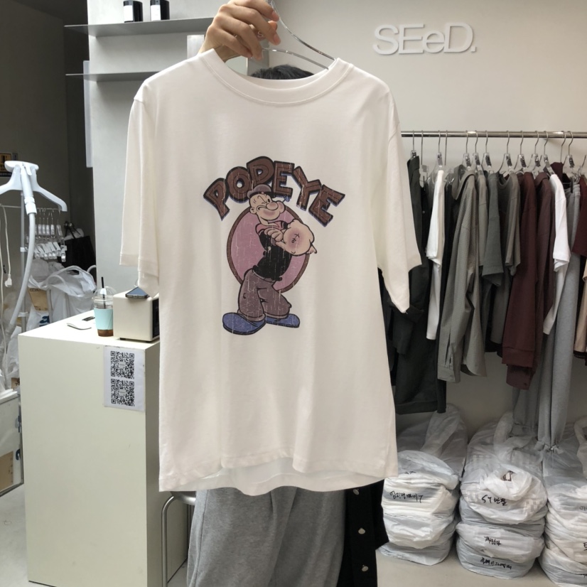 LEESEED-A東大門㊣代購女士新款人氣時尚休閑熱賣T恤大力水手SEeD/LEESEEDT恤圖色3