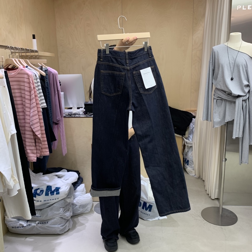 PLEASURE東大門㊣直郵女裝新款熱賣25秋冬職業人氣真品牛仔褲PLEASURE牛仔褲
