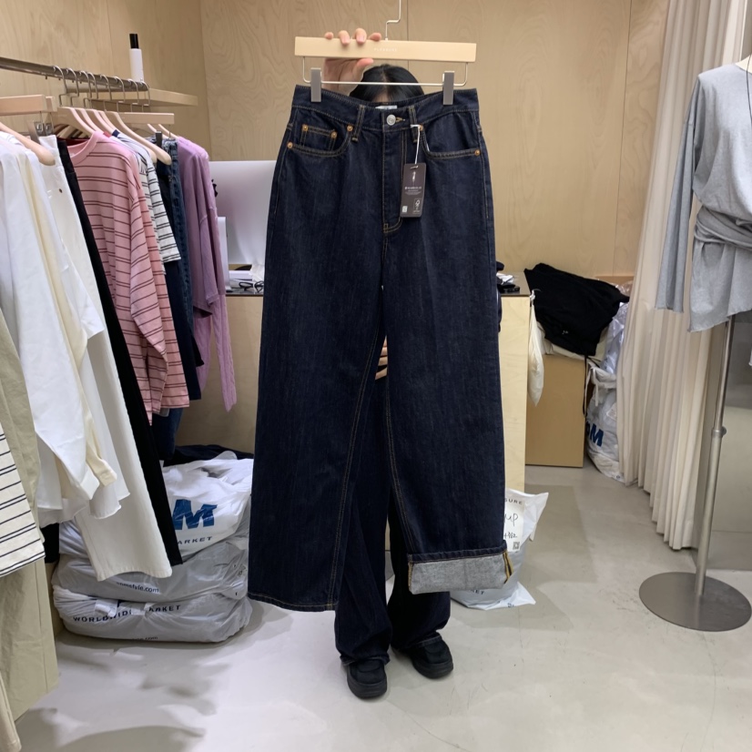 PLEASURE東大門㊣直郵女裝新款熱賣25秋冬職業人氣真品牛仔褲PLEASURE牛仔褲