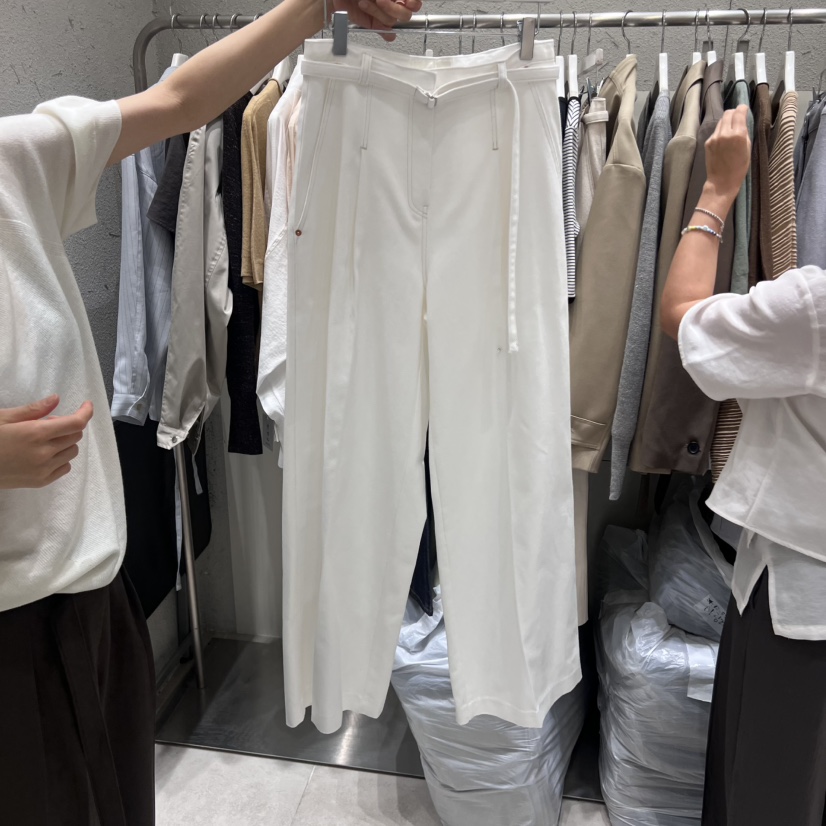 BRONZE韓國代購㊣女士新款時尚推薦休閑職業熱賣休閑褲含腰帶BRONZE休閑褲圖色1