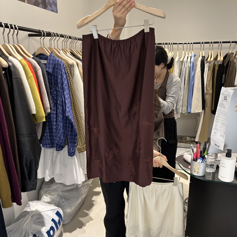 PLATE東大門㊣直郵女裝新款真品時尚休閑職業人氣熱賣長裙刺繡PLATE長裙圖色2
