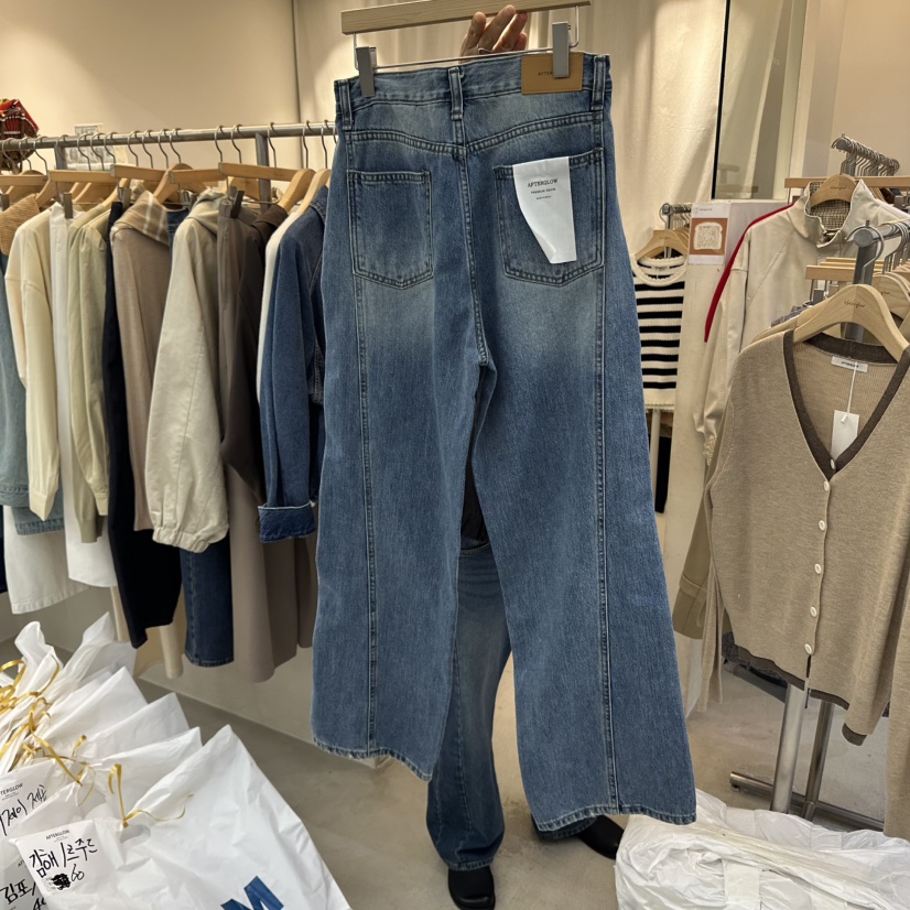 AFTERGLOW東大門㊣實拍女裝新品真品人氣時尚25秋冬推薦牛仔褲AFTERGLOW牛仔褲