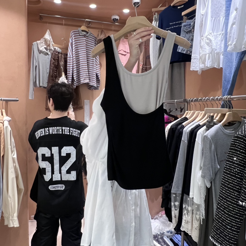 BY FLOW韓國代購㊣女士新款休閑人氣吊帶背心不含腰帶假兩件BY FLOW吊帶/背心圖色3