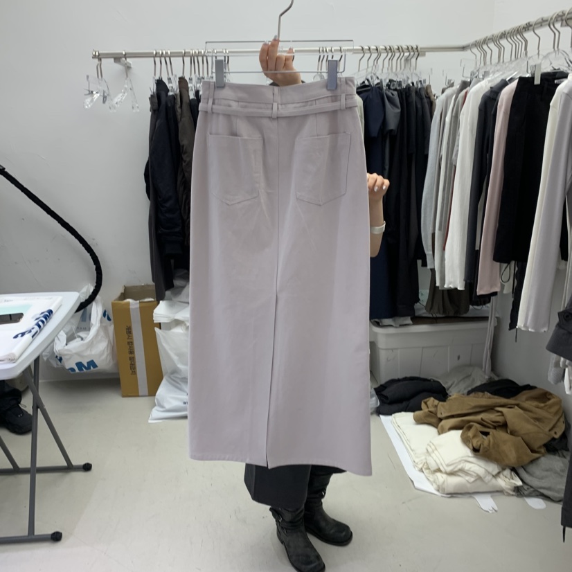 PADO東大門㊣直郵女士新品熱賣職業半身裙中短裙含腰帶超長PADO半身裙/中短裙