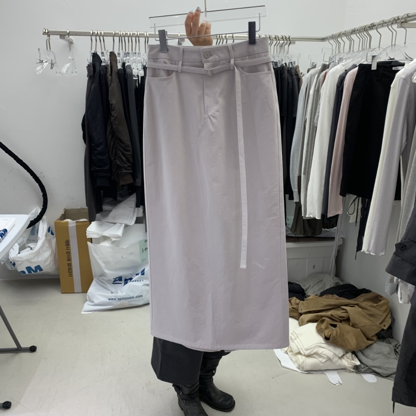 PADO東大門㊣直郵女士新品熱賣職業半身裙中短裙含腰帶超長PADO半身裙/中短裙