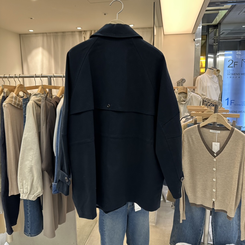 AFTERGLOW韓國代購㊣女士新品人氣25秋冬真品休閑熱賣長款風衣AFTERGLOW長款風衣