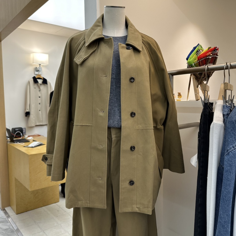 AFTERGLOW韓國代購㊣女士新品人氣25秋冬真品休閑熱賣長款風衣AFTERGLOW長款風衣圖色1