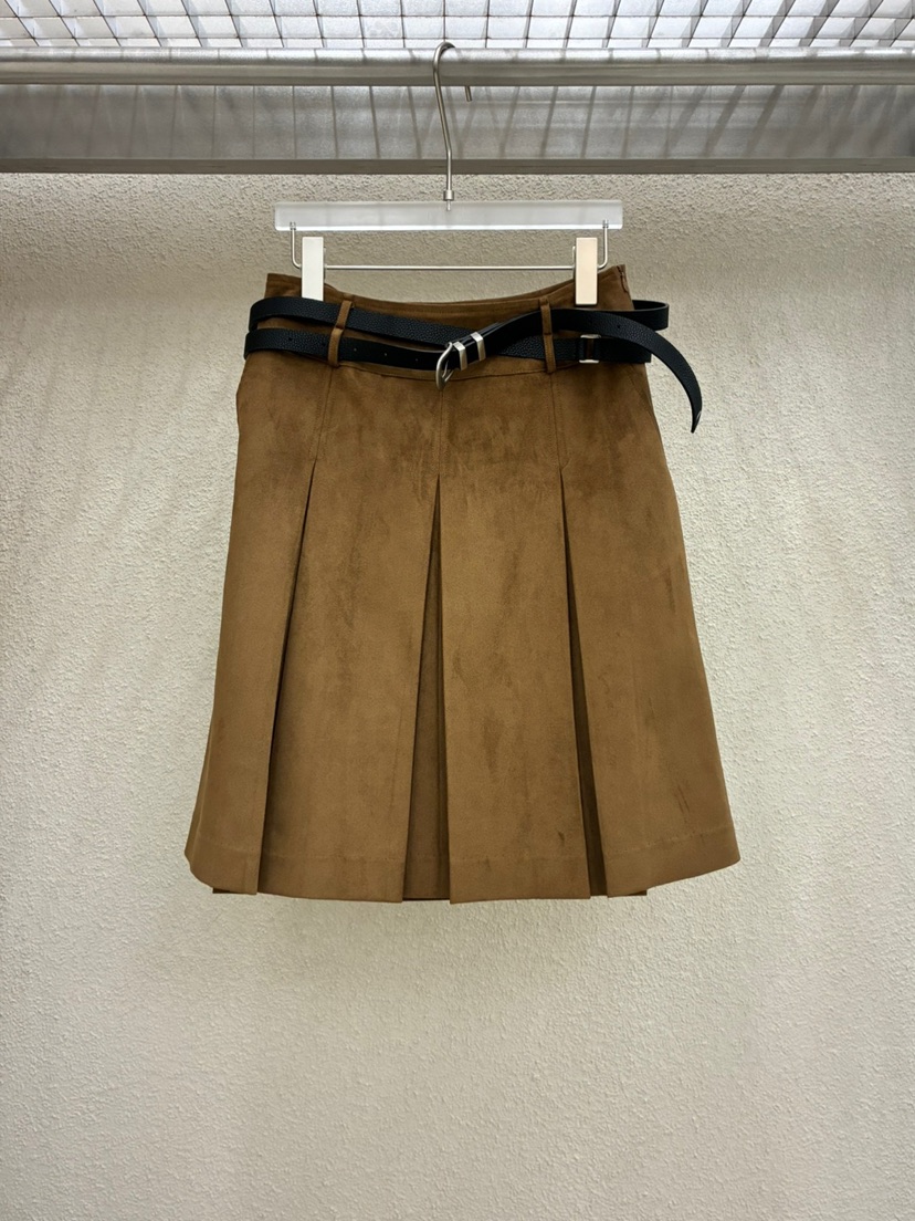 空東大門㊣代購女士新品推薦人氣休閑熱賣短裙不含腰帶褶皺MWE短裙圖色1