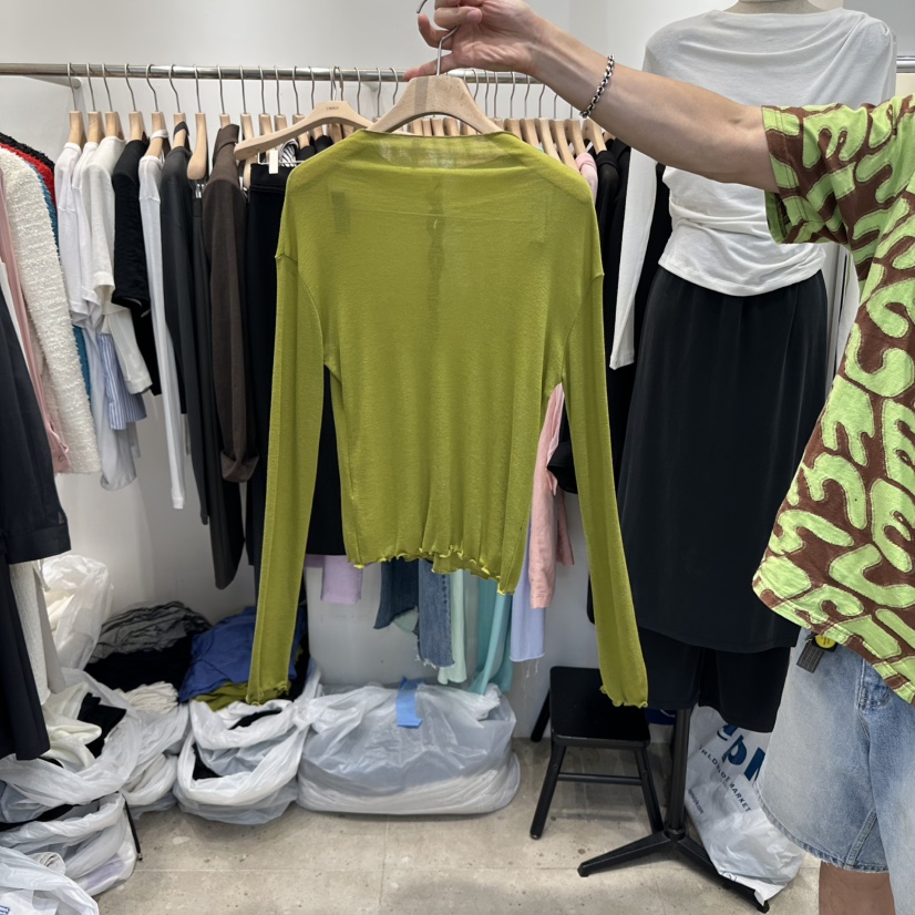 ORRD東大門㊣實拍女裝新品休閑推薦時尚真品25秋冬長袖T恤開衫ORRD長袖T恤