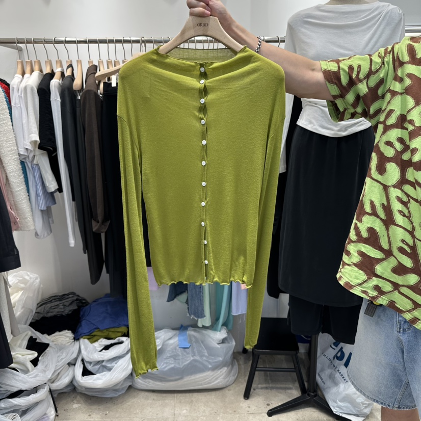ORRD東大門㊣實拍女裝新品休閑推薦時尚真品25秋冬長袖T恤開衫ORRD長袖T恤圖色2