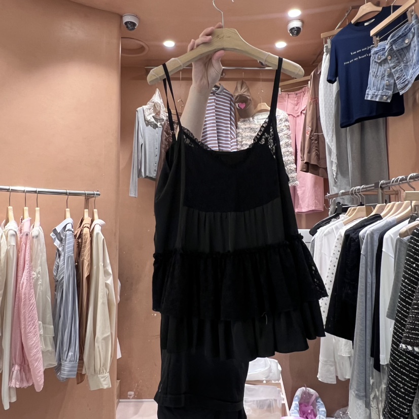 BY FLOW東大門㊣實拍女士新品職業真品吊帶背心不含內搭蕾絲BY FLOW吊帶/背心圖色1