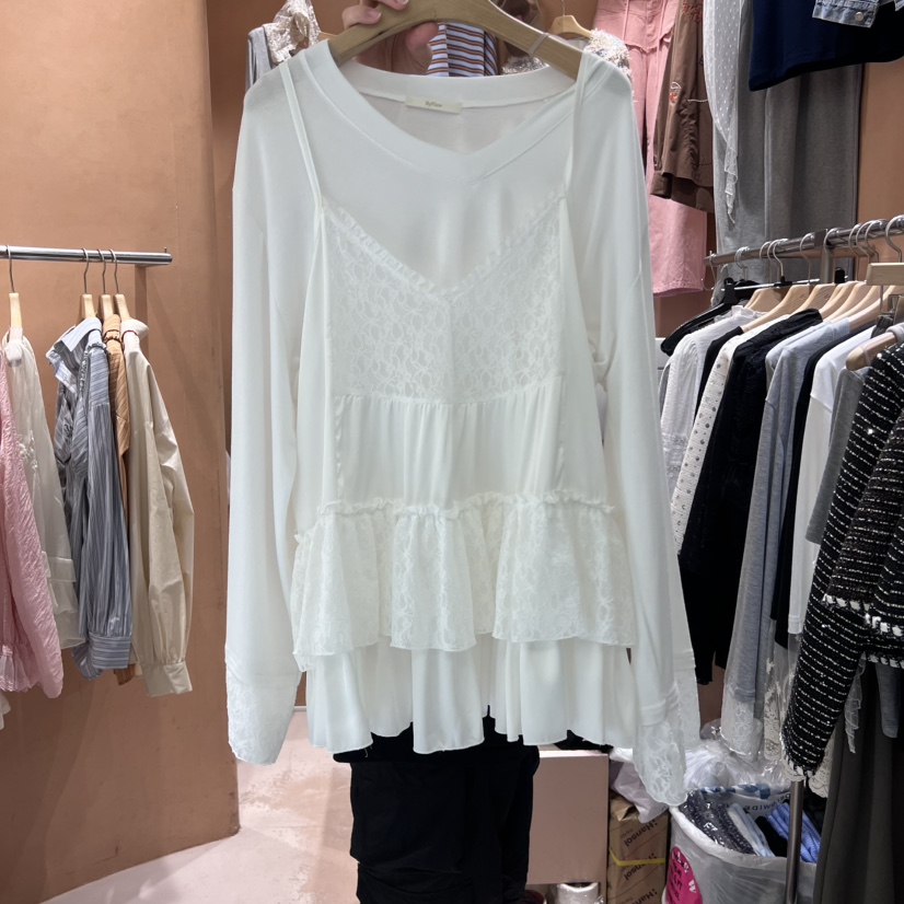 BY FLOW東大門㊣實拍女士新品職業真品吊帶背心不含內搭蕾絲BY FLOW吊帶/背心圖色2