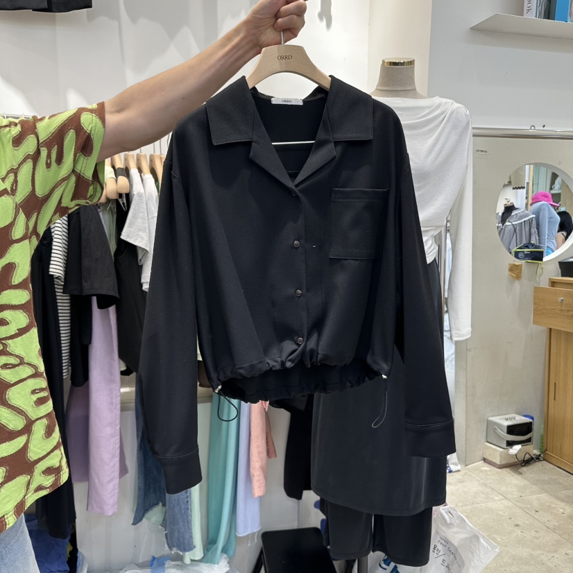 ORRD韓國直郵㊣女裝新品時尚職業25秋冬熱賣襯衫蕾絲衫羊毛ORRD襯衫/蕾絲衫圖色2