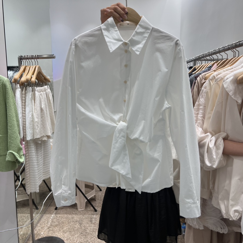 A韓國代購㊣女裝新款推薦休閑時尚職業人氣25秋冬襯衫蕾絲衫A STORE襯衫/蕾絲衫圖色3