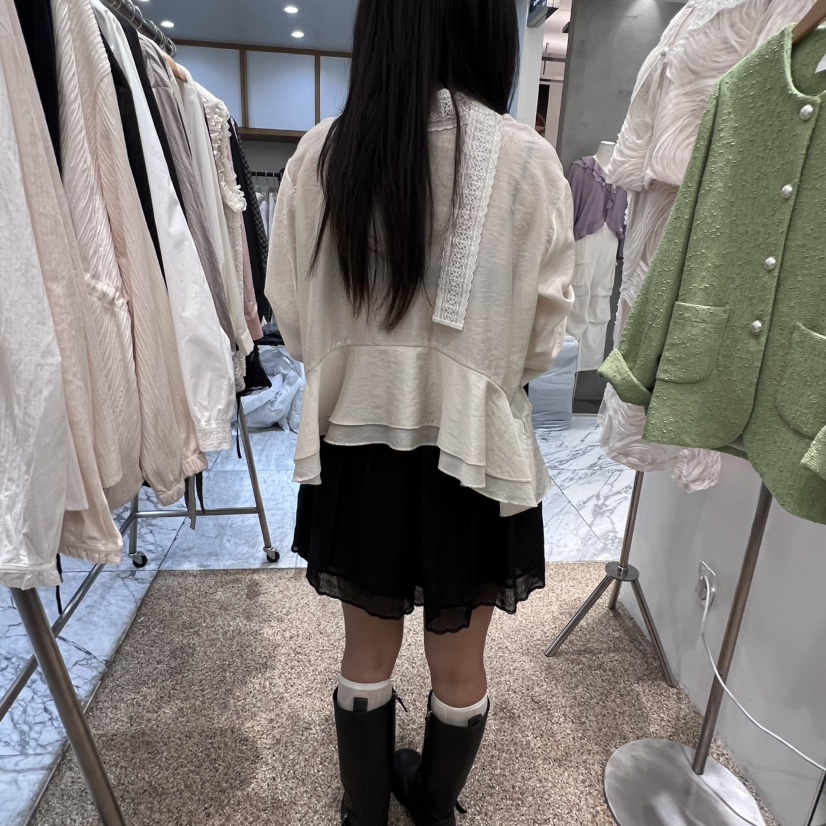 A東大門㊣實拍女裝新款職業時尚熱賣休閑人氣25秋冬襯衫蕾絲衫A STORE襯衫/蕾絲衫