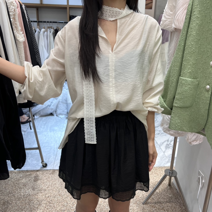 A東大門㊣實拍女裝新款職業時尚熱賣休閑人氣25秋冬襯衫蕾絲衫A STORE襯衫/蕾絲衫圖色1
