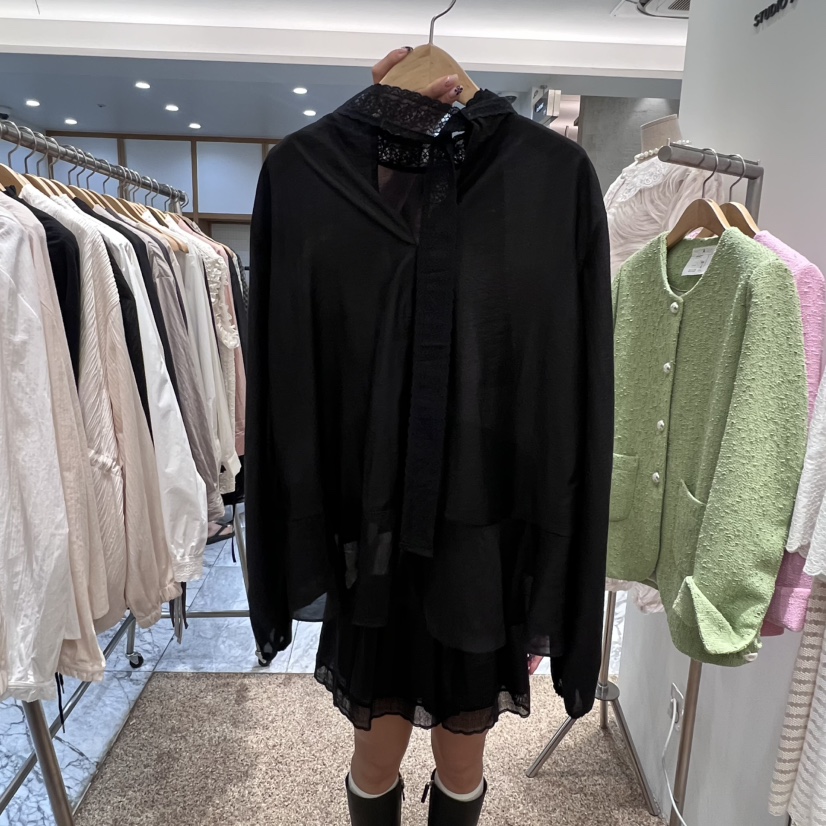 A東大門㊣實拍女裝新款職業時尚熱賣休閑人氣25秋冬襯衫蕾絲衫A STORE襯衫/蕾絲衫圖色2