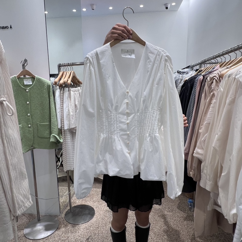 A東大門㊣代購女士新款職業休閑時尚人氣推薦熱賣襯衫蕾絲衫A STORE襯衫/蕾絲衫圖色2