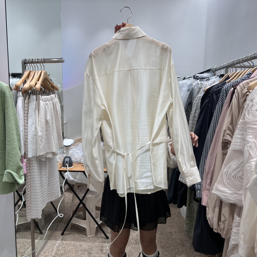 A韓國代購㊣女裝新款真品時尚25秋冬休閑熱賣推薦襯衫蕾絲衫A STORE襯衫/蕾絲衫