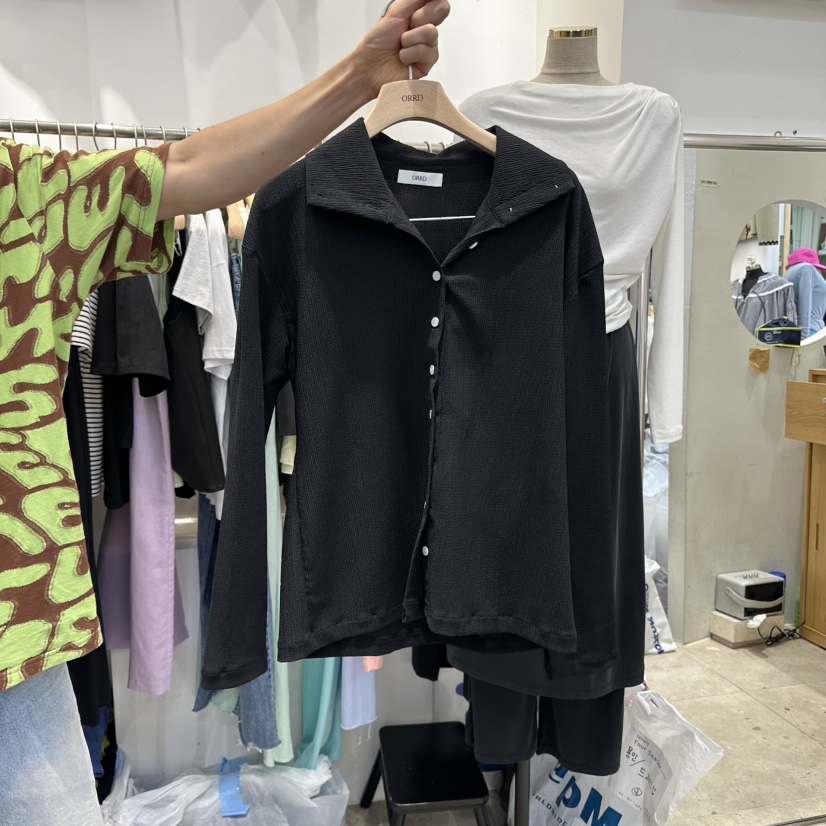 ORRD東大門㊣代購女士新品真品25秋冬熱賣推薦休閑長袖T恤開衫ORRD長袖T恤圖色2