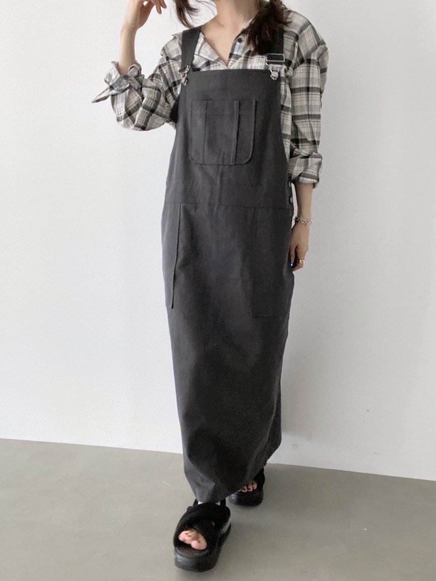 PLANTS ON GRAY東大門㊣實拍女士新款熱賣時尚休閑連衣裙PLANTS ON GRAY連衣裙