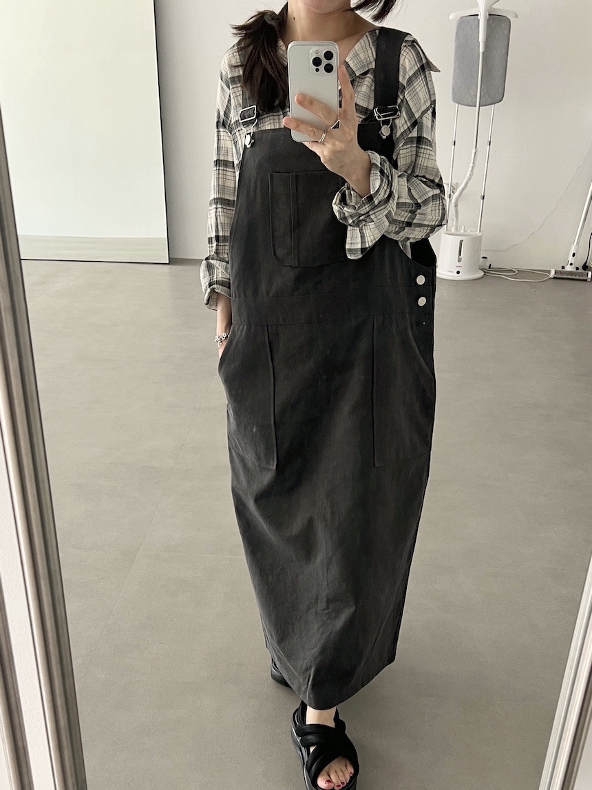 PLANTS ON GRAY東大門㊣實拍女士新款熱賣時尚休閑連衣裙PLANTS ON GRAY連衣裙