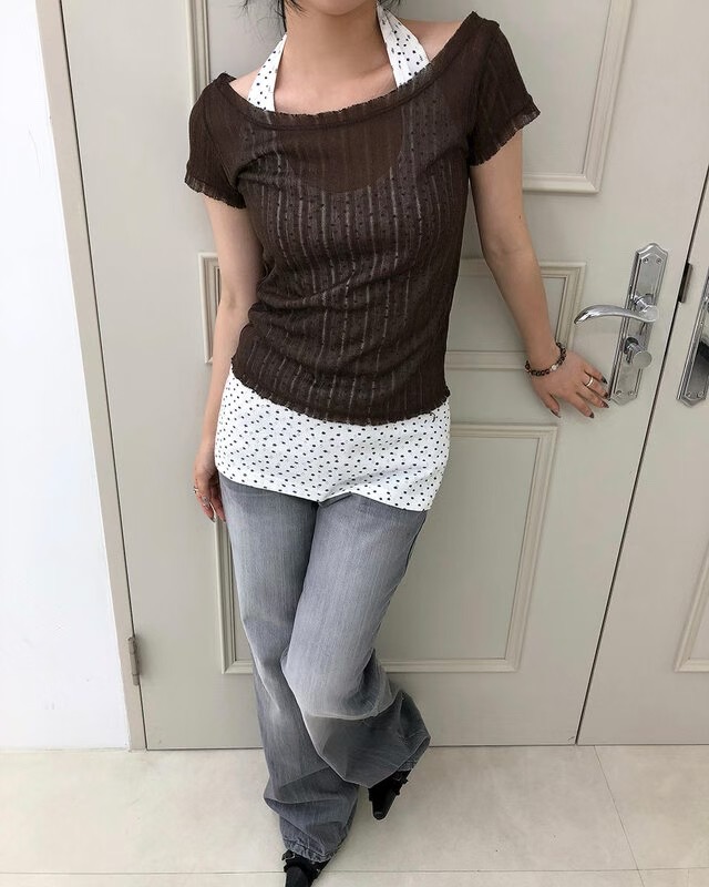 CLEVERGARDEN東大門㊣代購女裝新品時尚職業真品25秋冬休閑T恤CLEVERGARDENT恤