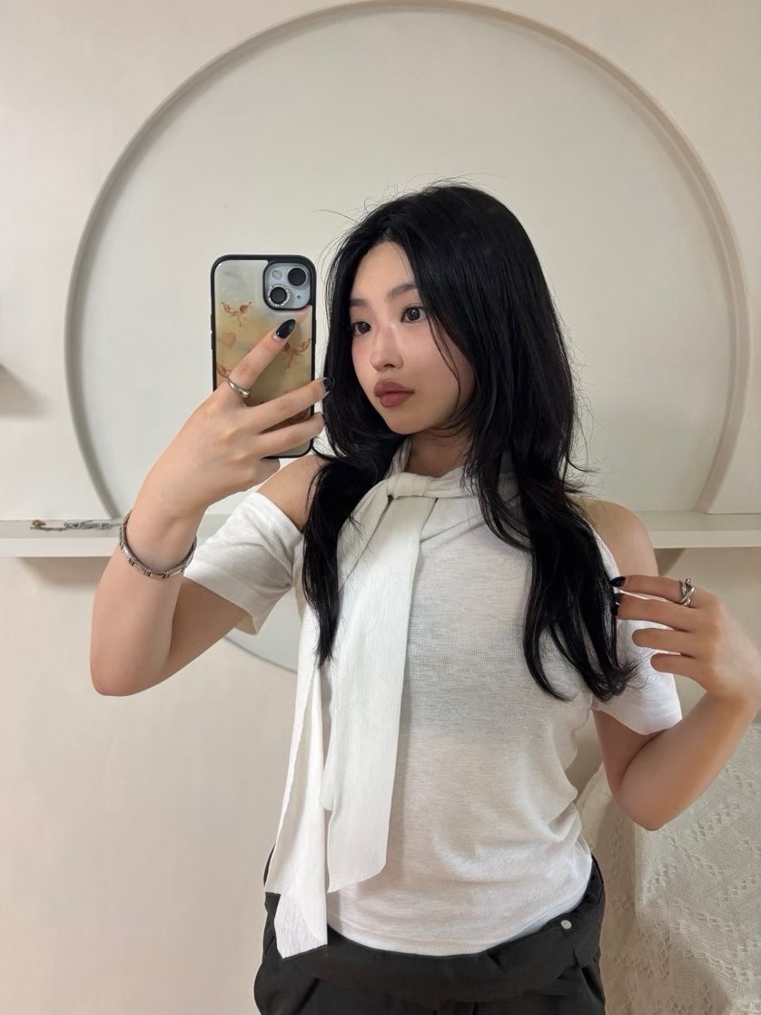 CLEVERGARDEN東大門㊣直郵女士新品熱賣25秋冬職業推薦休閑T恤CLEVERGARDENT恤