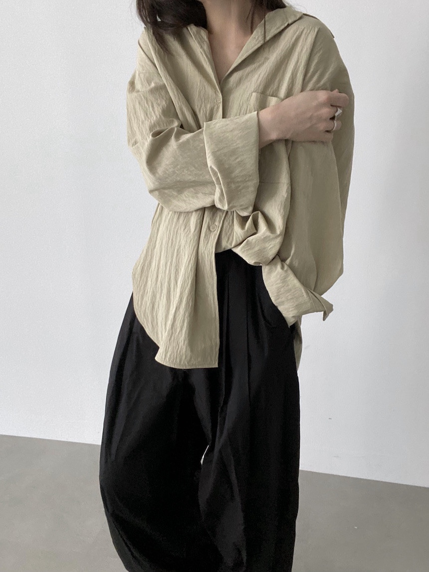 PLANTS ON GRAY韓國直郵㊣女裝新款熱賣25秋冬襯衫蕾絲衫PLANTS ON GRAY襯衫/蕾絲衫