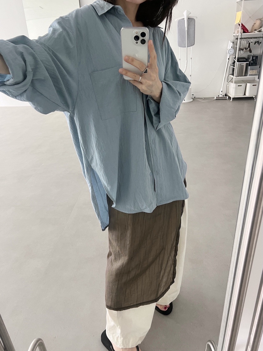 PLANTS ON GRAY韓國直郵㊣女裝新款熱賣25秋冬襯衫蕾絲衫PLANTS ON GRAY襯衫/蕾絲衫
