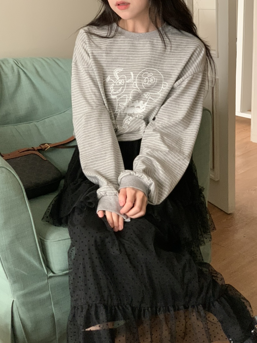 BEFORE SUNRISE東大門㊣實拍女裝新款25秋冬職業休閑長袖T恤BEFORE SUNRISE長袖T恤