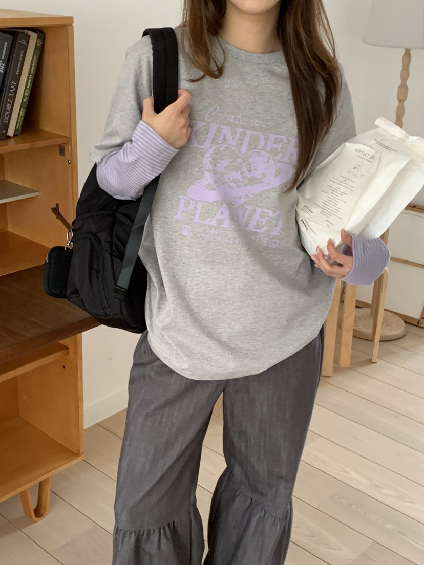 BEFORE SUNRISE韓國直郵㊣女士新款休閑25秋冬真品長袖T恤BEFORE SUNRISE長袖T恤