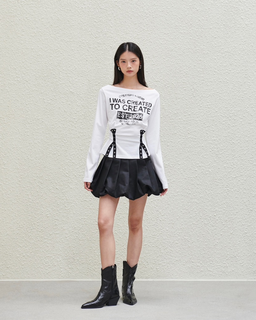 STAGE韓國直郵㊣女裝新品休閑熱賣推薦人氣時尚真品長袖T恤STAGE長袖T恤