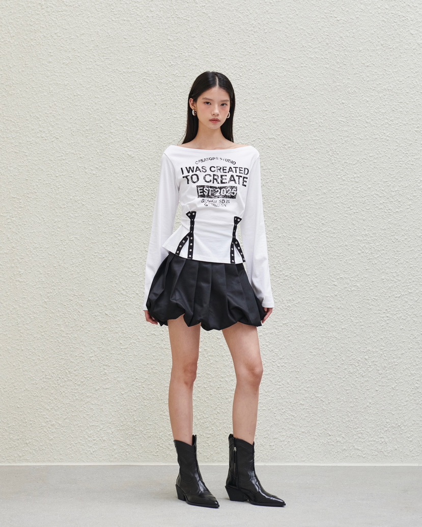 STAGE韓國直郵㊣女裝新品休閑熱賣推薦人氣時尚真品長袖T恤STAGE長袖T恤