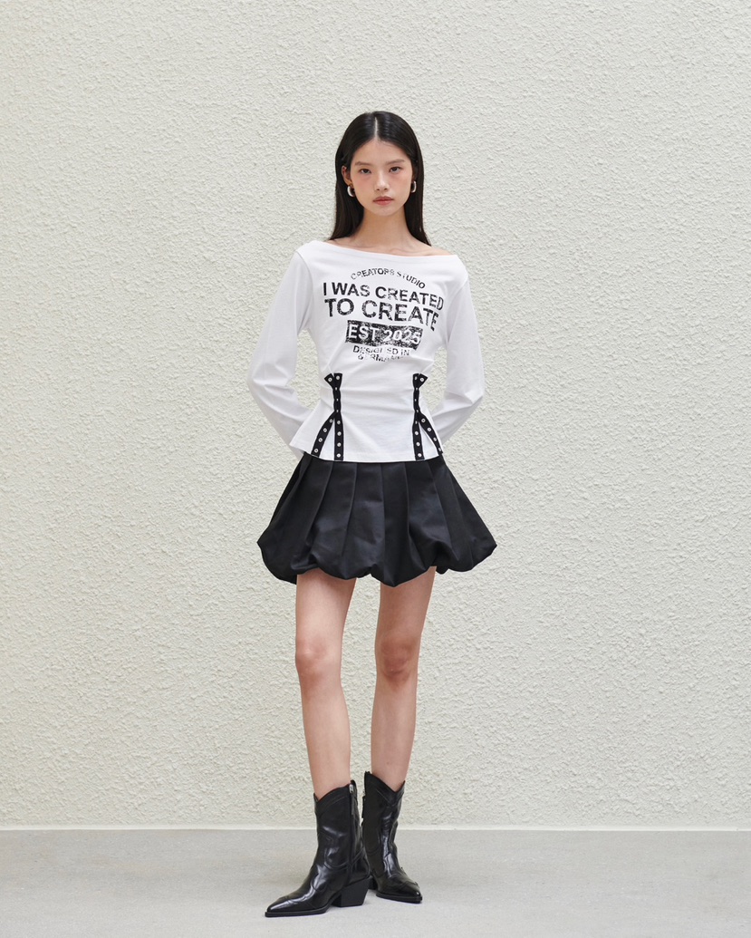 STAGE韓國直郵㊣女裝新品休閑熱賣推薦人氣時尚真品長袖T恤STAGE長袖T恤