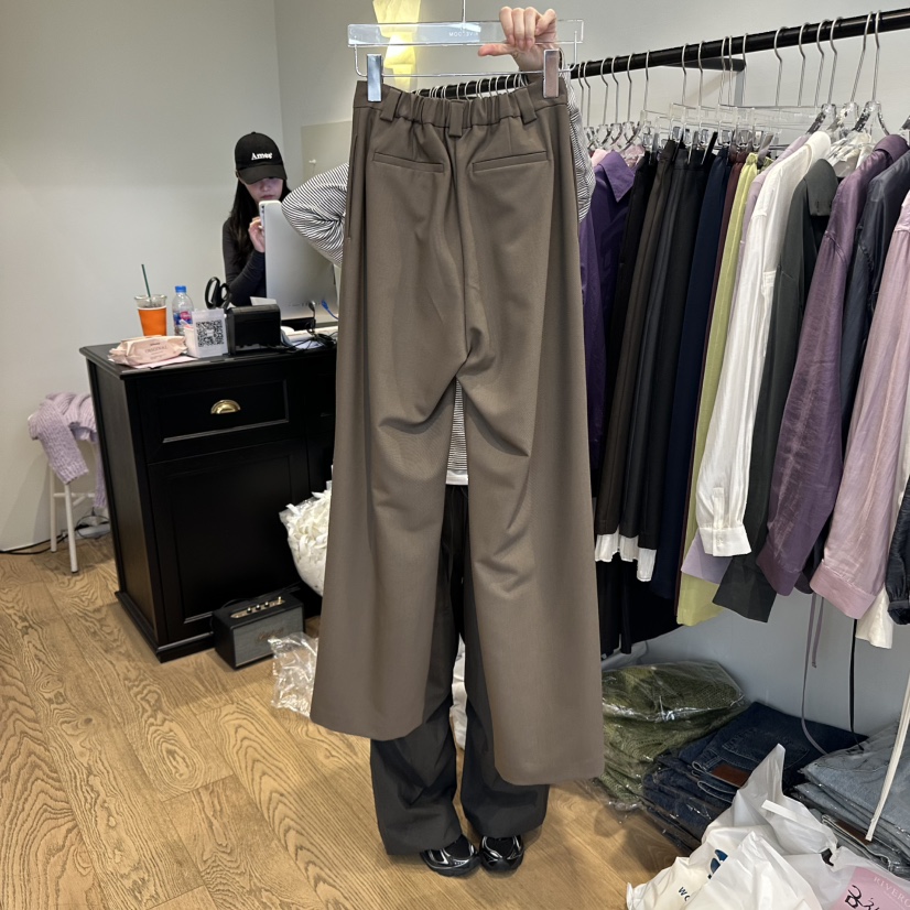 RIVEROOM東大門㊣直郵女裝新品真品人氣熱賣時尚休閑褲羊毛RIVEROOM休閑褲