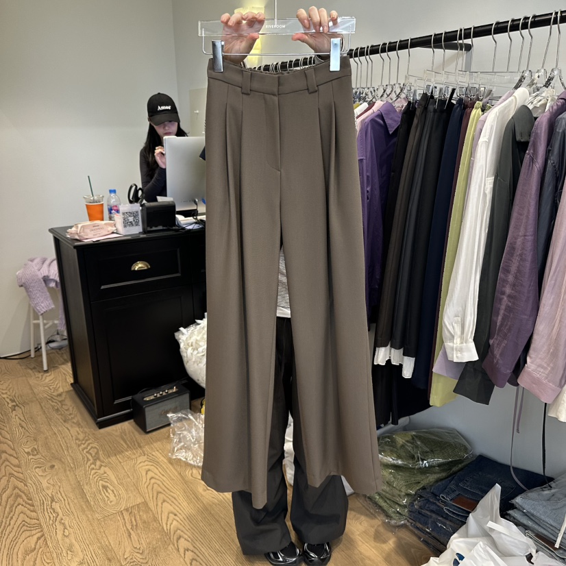 RIVEROOM東大門㊣直郵女裝新品真品人氣熱賣時尚休閑褲羊毛RIVEROOM休閑褲圖色4