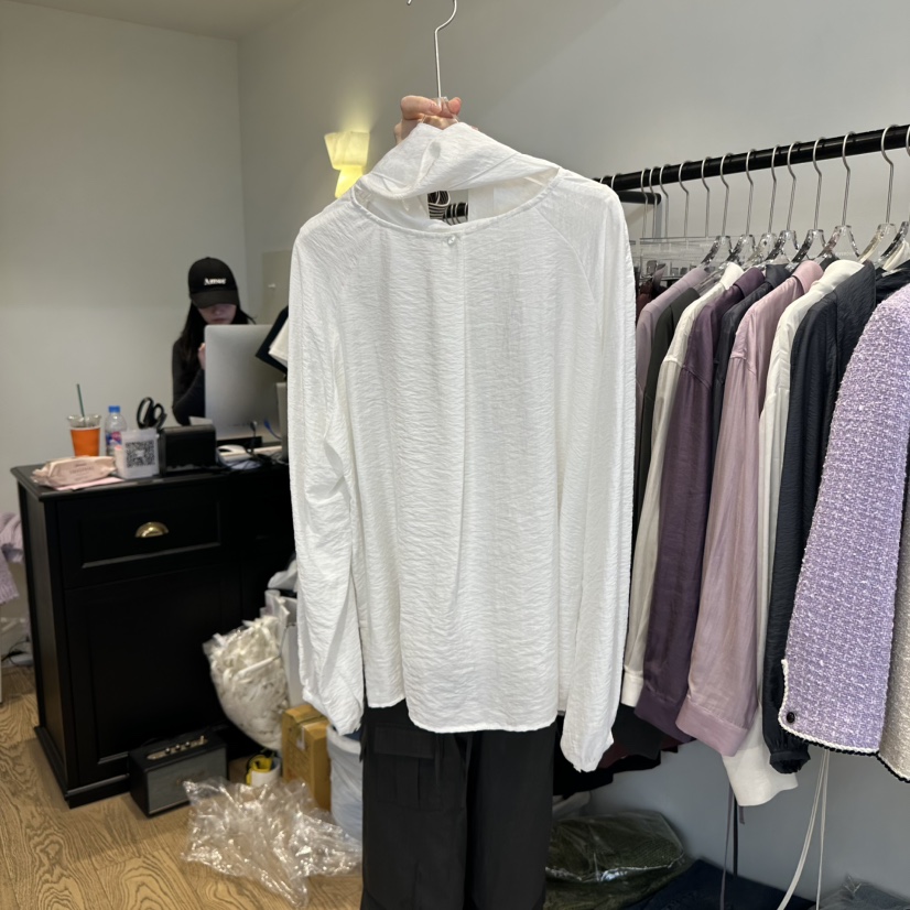RIVEROOM東大門㊣直郵女士新品真品休閑時尚人氣襯衫蕾絲衫RIVEROOM襯衫/蕾絲衫
