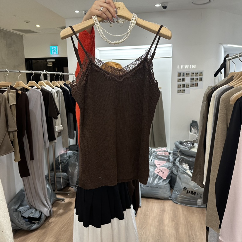 LEWIN東大門㊣代購女裝新款熱賣休閑人氣真品25秋冬吊帶背心LEWIN吊帶/背心圖色2