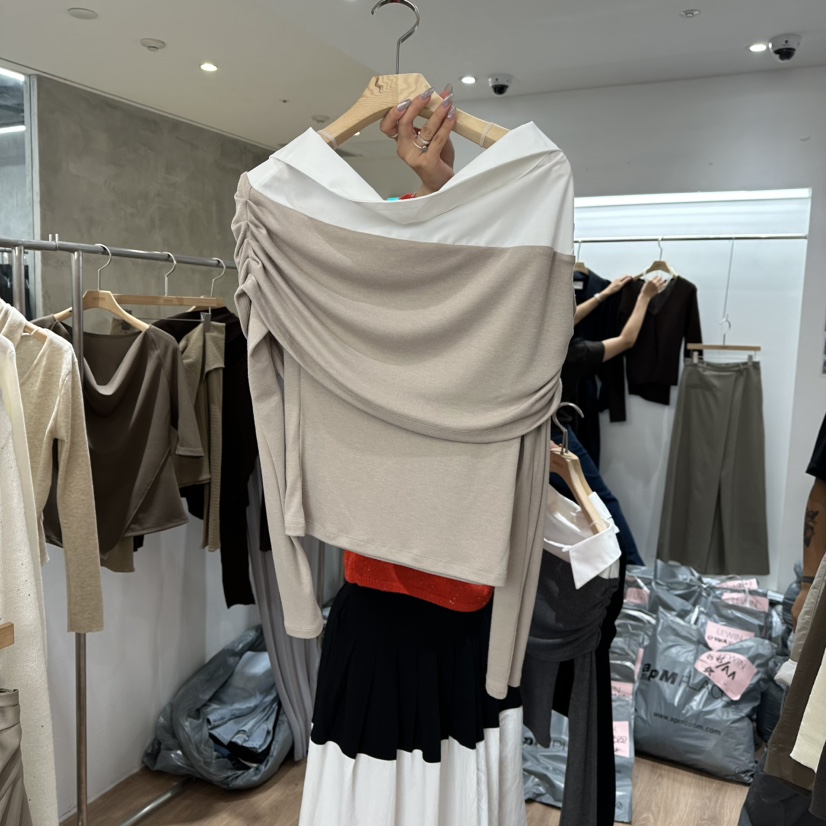 LEWIN韓國代購㊣女裝新品休閑25秋冬職業人氣推薦真品長袖T恤LEWIN長袖T恤