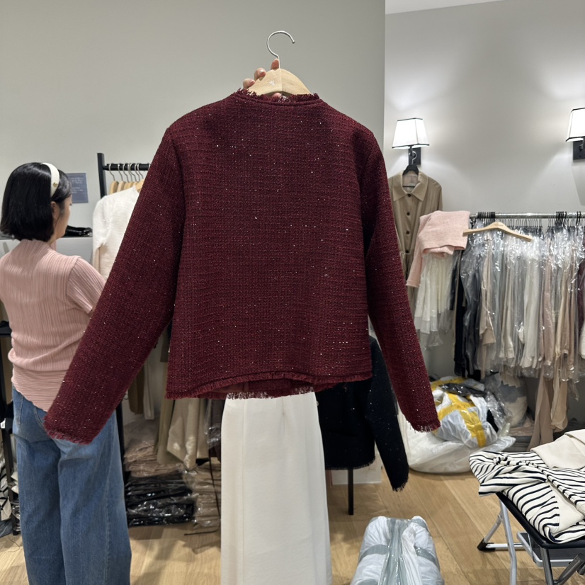 M.G.N韓國直郵㊣女裝新品推薦休閑人氣真品熱賣時尚夾克花呢MAGNET夾克